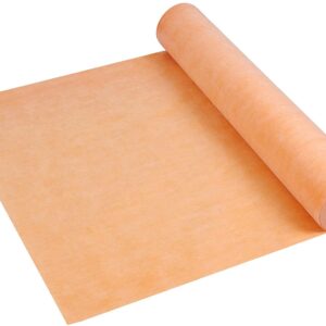 YZprism Waterproof Membrane 430 Sq Ft 20 mils Thick 3.3 x 131' Tile Underlayment Shower Membrane PE Fabric 0.5 mm for Shower Walls, Bathroom Floors, Sauna Room, Roof Large Area Waterproofing Orange