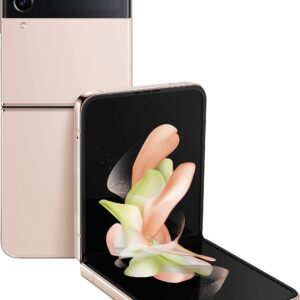 SAMSUNG Galaxy Z Flip4 5G 128GB 8GB RAM Factory Unlocked (GSM Only | No CDMA - not Compatible with Verizon/Sprint) - Pink Gold