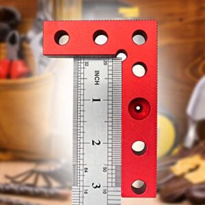 Mini Square Center Finder Tool, 90 Degree Square and Marking Center Finder Precision for Quick Measuring Square Edge, Line Gauge Center Positioning Square for Woodworking Layout, Square Center Scribe