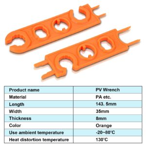 Geosiry 4PCS 10AWG Solar Connectors, 2 Pairs 10 Gauge Solar Panel Connectors Male/Female with Wrenches (10AWG, 2 Pair)