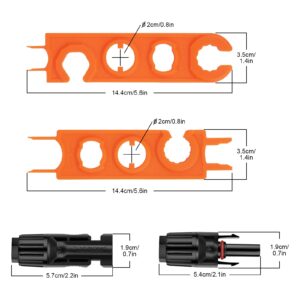 Geosiry 4PCS 10AWG Solar Connectors, 2 Pairs 10 Gauge Solar Panel Connectors Male/Female with Wrenches (10AWG, 2 Pair)