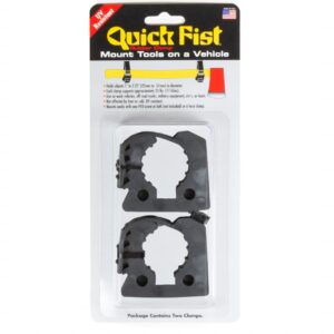 END OF ROAD Original Quick Fist Clamp for mounting tools & equipment 1" - 2-1/4" diameter (Pack of 2) - 0010 & Kolpin 21570 Black 1.5" Rhino Grip, 2 Pack