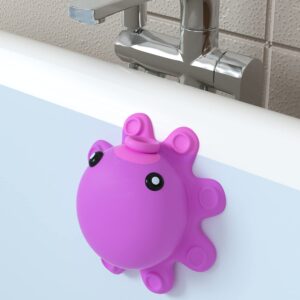 bathtub overflow drain cover tub - tub overflow drain cover, soak bath overflow drain cover, bathroom spa accessories, adds inches of water for deeper bath (silicone, hot pink)