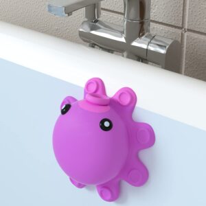 Bathtub Overflow Drain Cover Tub - tub Overflow Drain Cover, Soak Bath Overflow Drain Cover, Bathroom Spa Accessories, Adds Inches of Water for Deeper Bath (Silicone, Hot Pink)