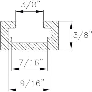 POWERTEC 71609-P4 3" T-Track Intersection Kit with Predrilled Mounting Holes, 4 Sets, For Universal T track, Aluminum T Track Accessories for Woodworking Jigs and Fixtures