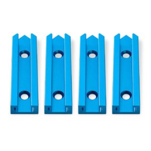 POWERTEC 71609-P4 3" T-Track Intersection Kit with Predrilled Mounting Holes, 4 Sets, For Universal T track, Aluminum T Track Accessories for Woodworking Jigs and Fixtures