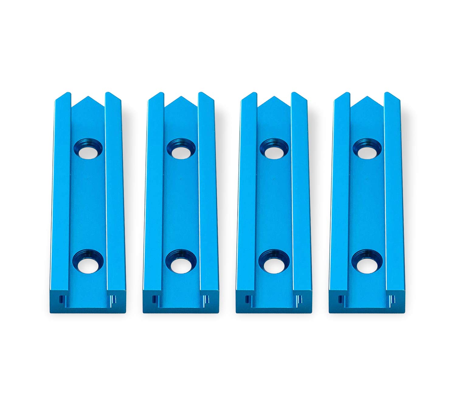 POWERTEC 71609-P4 3" T-Track Intersection Kit with Predrilled Mounting Holes, 4 Sets, For Universal T track, Aluminum T Track Accessories for Woodworking Jigs and Fixtures