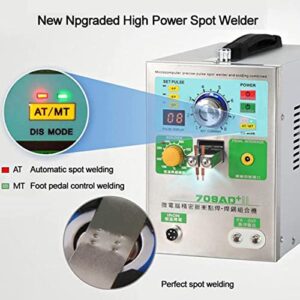 GAOMIN 709AD+ Battery Spot Welder,3.2kw Pulse Welding Machine for 18650 14500 Lithium Batteries Battery Pack,Wire-Controlled Foot Switch,for Battery Packs,Button Cells,Battery Repair