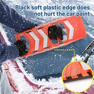 2Packs Heavy Duty Survival Shovel for Off Road,Camping,Beach,Digging Dirt, Sand, Mud & Snow，Winter Snowy Day Snow Shovel,Ice Scraper, Snow Ice Removal for SUV Truck Vehicle Car Window Windshield