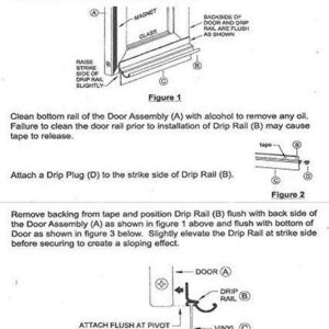 Gordon Glass® 25" Chrome Framed Shower Door Replacement Drip Rail with Vinyl Sweep and Pre-Applied Mounting Tape