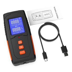 EMF Meter Handheld Electromagnetic Field Radiation Detector Rechargeable Digital LCD EMF Meter Tester for Home Outdoor and Ghost Hunting Inspections