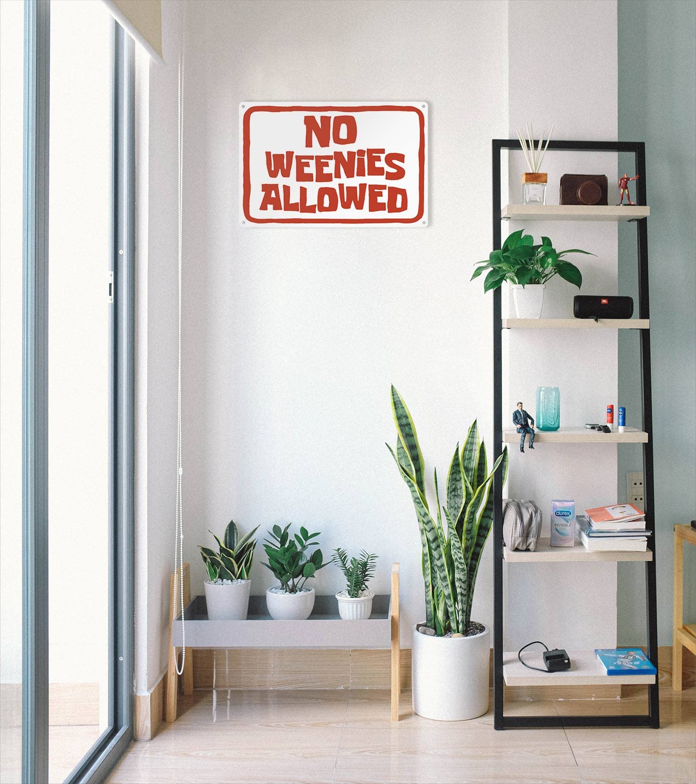 No Weenies Allowed Sign Funny Meme Posters, Bedroom Door Sign, Bedroom Cool Wall Decor (706)