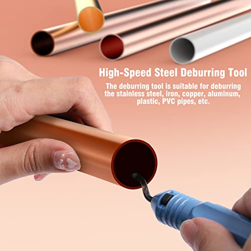 WADEO HVAC Repairing Tools, Air Conditioner Copper Tube Swaging Tool with Expander Drill Bit, Copper Pipe Cutter and Deburring Tool for Copper, Aluminum and Thin Stainless Steel Tube