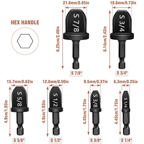 WADEO HVAC Repairing Tools, Air Conditioner Copper Tube Swaging Tool with Expander Drill Bit, Copper Pipe Cutter and Deburring Tool for Copper, Aluminum and Thin Stainless Steel Tube