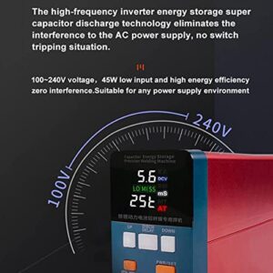 GAOMIN Battery Spot Welder,801D 12 Kw 220v Capacitor Energy Storage Pulse Welding Machine,Portable Energy Storage Pulse Welding Machine for Battery Pack 18650 Lithium Batteries