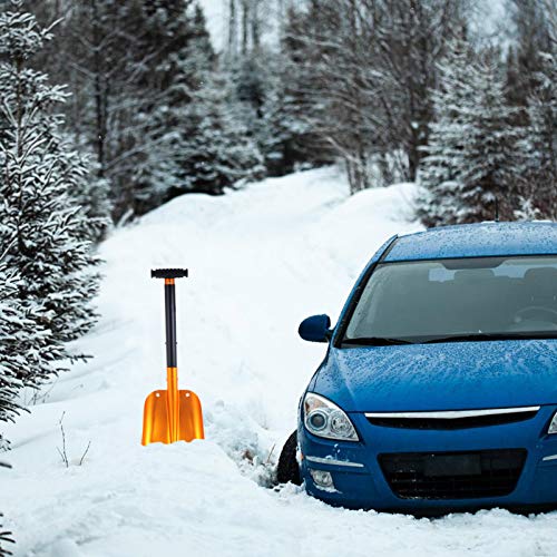 Snow Shovels Heavy Duty Snow Removal Shovels - Foldable Cordless Snow Shovel 21 x 11 Utility Ice Shovel for Car Driveway