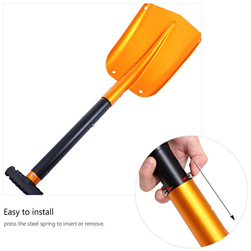 Snow Shovels Heavy Duty Snow Removal Shovels - Foldable Cordless Snow Shovel 21 x 11 Utility Ice Shovel for Car Driveway