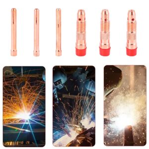 Sudemota 17Pcs Welders Welding Torch Tig Cup Collet Body Nozzle Kit Tungsten Electrode For -17/18/26 Tig Welding Torch