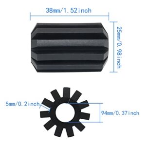 ITROLLE 4PCS Roof Snow Rake Replacement Wheels for Shingle Saver Roof Rakes Snow Rake Wheel Replacement Wheels Snow Rakes Accessory, Black