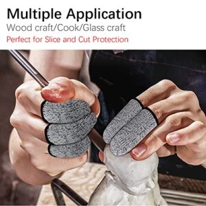 Finger Cots Cut Resistant Protector - 20 Pcs Finger Covers for Cuts, Gloves Life Extender, Cut Resistant Finger Protectors for Kitchen, Work, Sculpture, Anti-Slip, Reusable