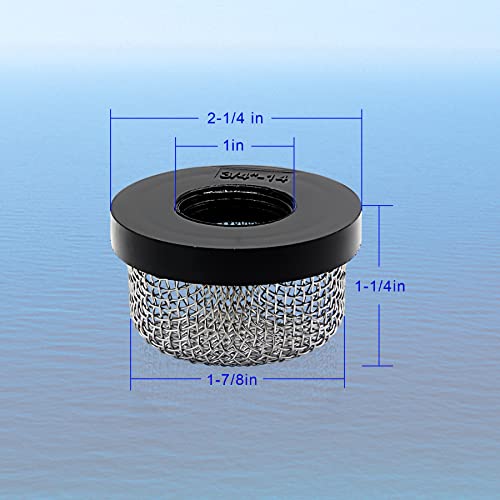YESHINDA Stainless Steel Mesh Strainer 3/4"- 14, Aerator Screen Strainer Stainless Compatible for Livewell Pump and Baitwell