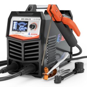 gz guozhi stick welder, actual 200a arc/lift tig 2 in 1 welder machine with large lcd display, 110v/115v or 220v/230v portable mma welding machine with synergic, hot start arc force anti-stick welder