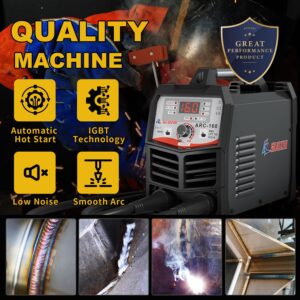 GZ GUOZHI 110/220V MMA Welder, 160A Stick ARC Welding Machine IGBT Digital Display LCD Hot Start Welder with Electrode Holder, Work Clamp, Input Power Adapter Cable…