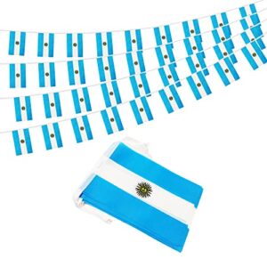 50 feet argentina argentine banner flag string, argentina mini flag small banner, for olympics, world cup, party, shops and bars decorations, outdoor decorations, 38 flags (argentina)
