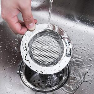 mokluord 2 pcs sink strainer for most kitchen sink drain basket,sink strainers for kitchen sink, sink drain strainer,sink strainer basket,drain filter,kitchen sink strainer (4.5 inch).