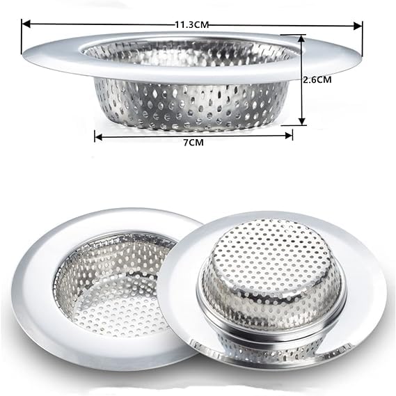 Mokluord 2 PCS Sink Strainer for Most Kitchen Sink Drain Basket,Sink strainers for Kitchen Sink, Sink Drain Strainer,Sink Strainer Basket,Drain Filter,Kitchen Sink Strainer (4.5 Inch).