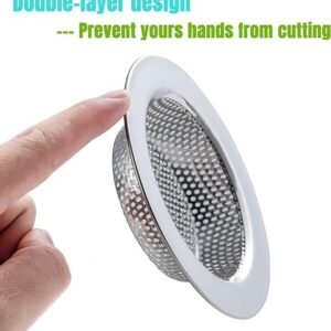 Mokluord 2 PCS Sink Strainer for Most Kitchen Sink Drain Basket,Sink strainers for Kitchen Sink, Sink Drain Strainer,Sink Strainer Basket,Drain Filter,Kitchen Sink Strainer (4.5 Inch).