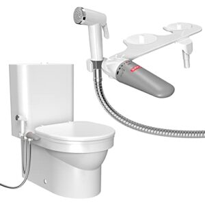 deanic 2-in-1 bidet attachment for toilet bath bidet sprayer, ultra-slim toilet bidet sprayer attachment, adjustable cold fresh water pressure,non-electric bidet toilet seat