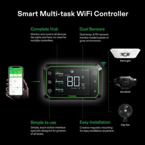 VIVOSUN GrowHub Controller E42, Smart Environmental WiFi-Controller with Temperature, Humidity, Timer, Cycle, Schedule Controls, for Grow Tent Cooling Ventilation Lighting