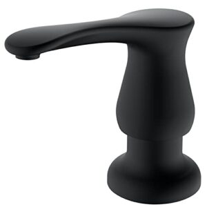gagalife sink soap dispenser matte black, built in soap dispenser with 13 oz bottle, lotion dispenser for kitchen sink, refill from the top