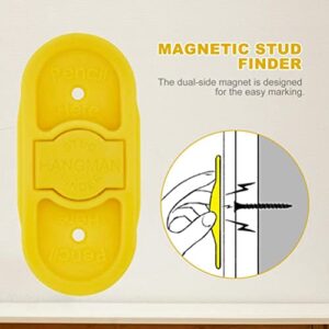 2Pcs Magnetic Stud Finder Wall Scanner with 2 Mark Holes, Mini Magnet Stud Finder Tool, No Batteries Needed