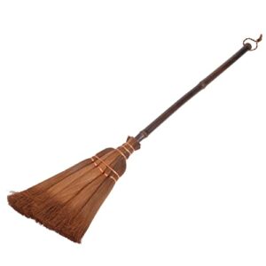 doitool broom small broom for kids and toddlers, wood handle broom, kids size 23.2”, toy broom cinnamon broom