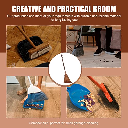 DOITOOL Broom Small Broom for Kids and Toddlers, Wood Handle Broom, Kids Size 23.2”, Toy Broom Cinnamon Broom