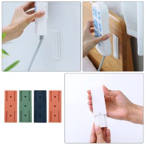 Zerodeko 8 Pcs Power Strip Wall Mount Fixator Holders Strips Cable Organizer (Random Color)