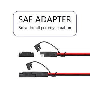 Maixbomr SAE to XT60 Connector Adapter Cable 12AWG,1M/3.3FT SAE to XT60 Female Cable Wire with SAE Polarity Reverse Adapter,for Solar Generator Portable Power Station Solar Panel