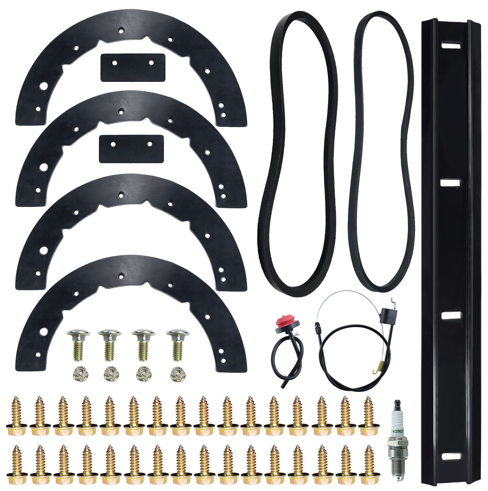 NICHEFLAG 753-0613 Paddles with 731-1033 Shave Plate 954-0101A Belt 954-04032B Belt 946-0910A Cable Replaces 731-0780a, 731-0781a, 731-0782 for MTD 31174C, 31180C, 31181C, 31190C Snowblowers