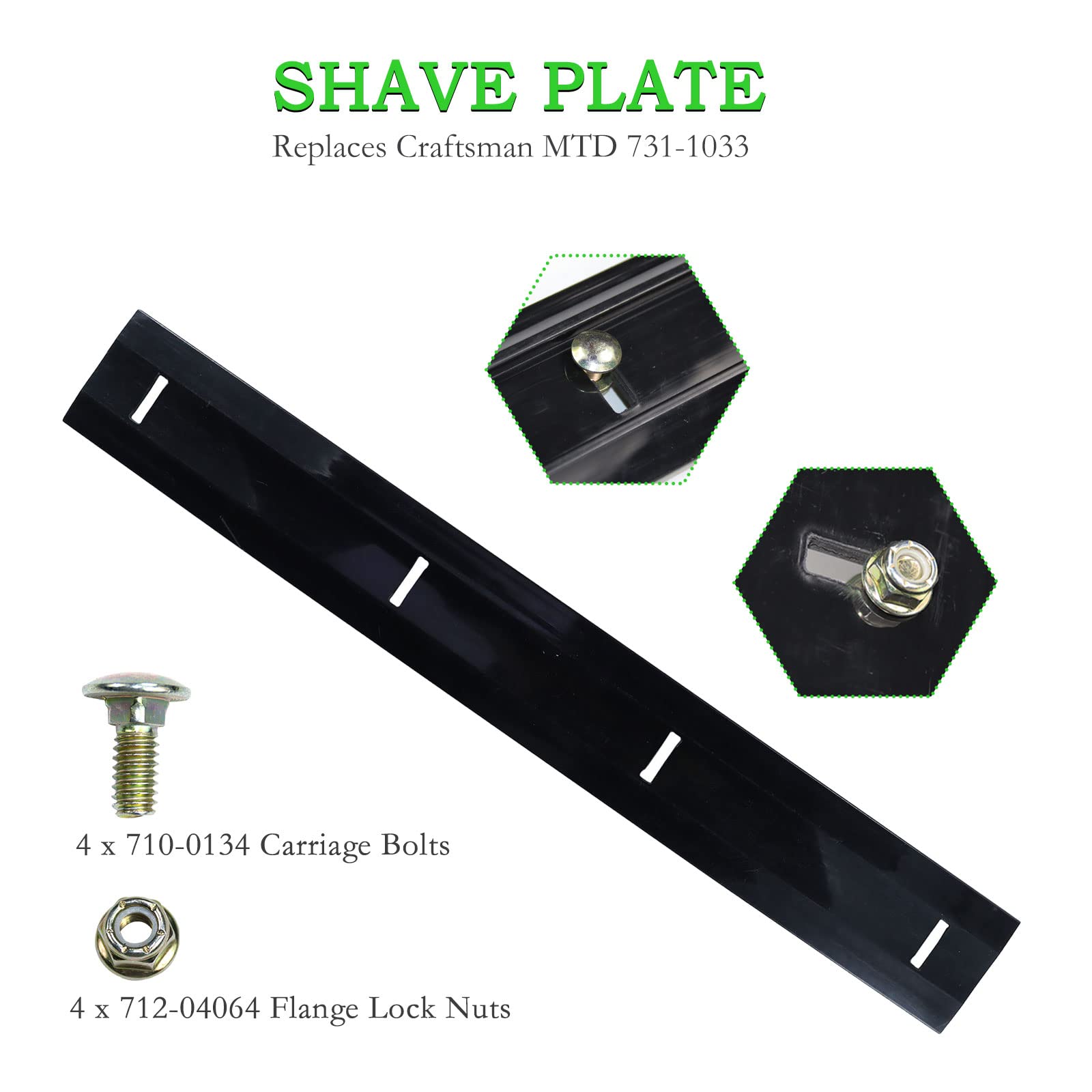 NICHEFLAG 753-0613 Paddles with 731-1033 Shave Plate 954-0101A Belt 954-04032B Belt 946-0910A Cable Replaces 731-0780a, 731-0781a, 731-0782 for MTD 31174C, 31180C, 31181C, 31190C Snowblowers