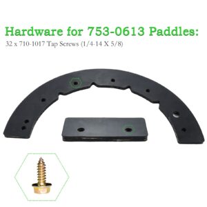 NICHEFLAG 753-0613 Paddles with 731-1033 Shave Plate 954-0101A Belt 954-04032B Belt 946-0910A Cable Replaces 731-0780a, 731-0781a, 731-0782 for MTD 31174C, 31180C, 31181C, 31190C Snowblowers