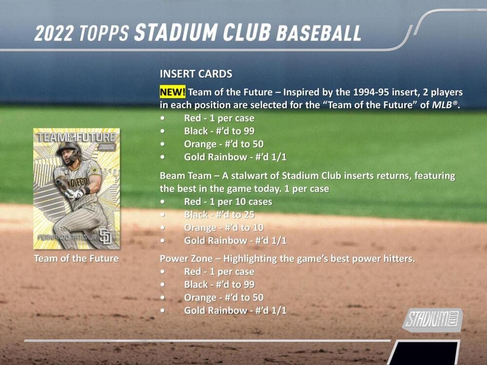 2022 Topps Stadium Club Baseball Hobby Box (16 Packs/8 Cards: 2 Autos)