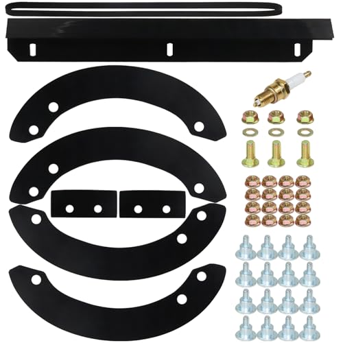 NICHEFLAG 06720-V10-030 Paddles with 76322-v10-020 Scraper 22431-V10-013 Belt Replaces Honda HS520 Paddles, 06720-V10-020 for Honda HS520A, HS520AA, HS520AS, HS520ASA, HS520K1, HS720 AA Snow Blowers