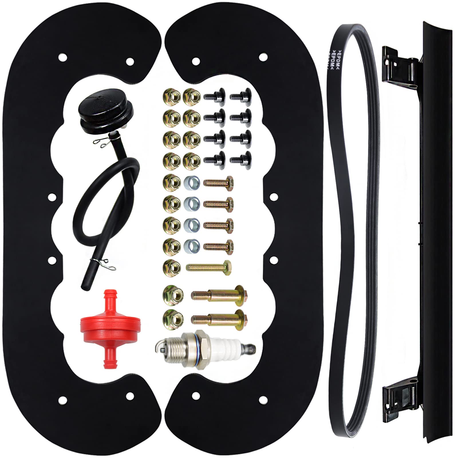 NICHEFLAG 99-9313 Snowblower Paddles with 133-5585 Scraper 108-4921 Belt Replaces 55-9250, 55-9251, 88-0771, 125-1128 for Toro Power 210R, 221E, 221R, 421QE, 421QR, 621, 621R, CCR6053 Snowthrowers