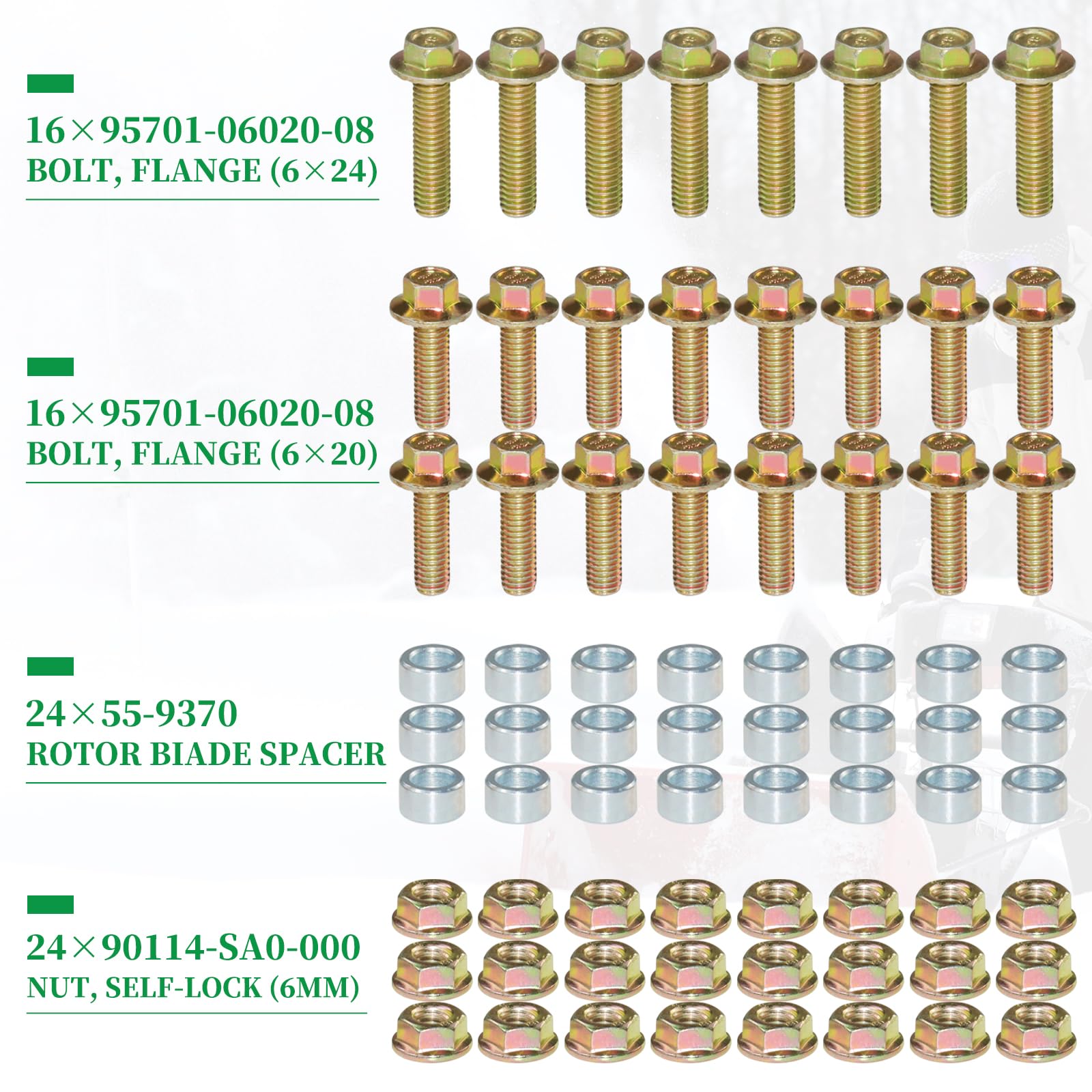 NICHEFLAG HS35 Paddles with 22431-727-013 Belt 23161-952-771 Belt Replace Honda HS35 Paddles, Honda HS35 Snowblower Paddles, 1003375, 1003391, 72521-730-003 72552-730-003 for Honda HS35A Snow Throwers