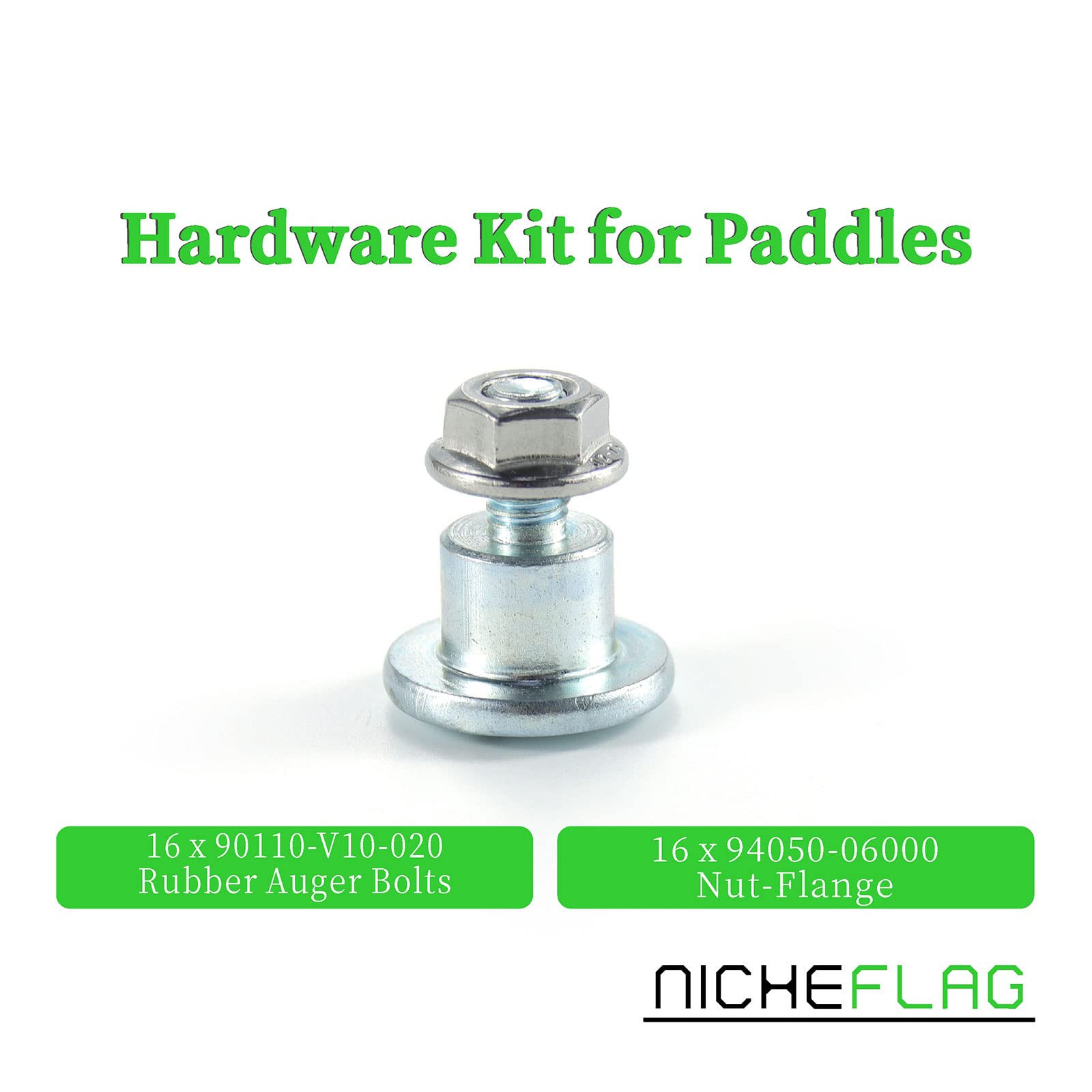 NICHEFLAG 06720-V10-030 Paddles with 22431-V10-013 Belt Replaces Honda HS520 Paddles, Honda HS720 Paddles, 06720 V10 030 for Honda HS520A, HS520AA, HS520AS, HS520ASA, HS520K1, HS720 AA Snow Blowers