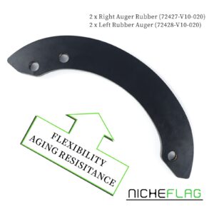 NICHEFLAG 06720-V10-030 Paddles with 22431-V10-013 Belt Replaces Honda HS520 Paddles, Honda HS720 Paddles, 06720 V10 030 for Honda HS520A, HS520AA, HS520AS, HS520ASA, HS520K1, HS720 AA Snow Blowers