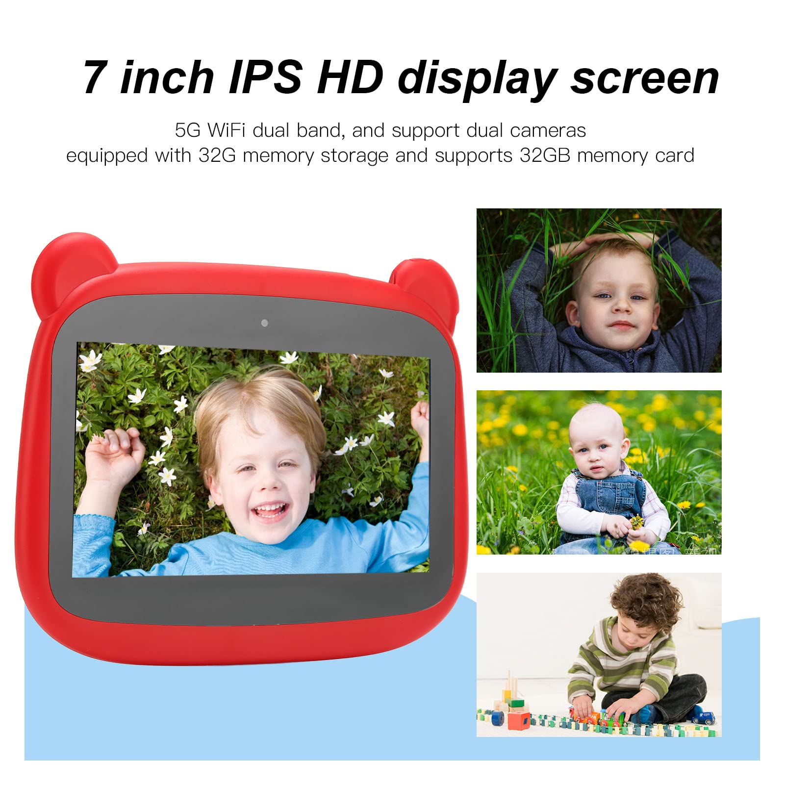 HD Tablet, Octa Core US Plug 100240V Dual Band Kids Tablet for Ebook (US Plug)