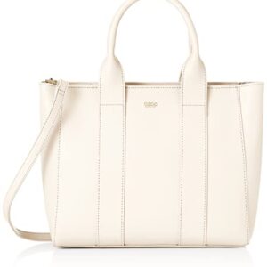 Ozok 50201 Women's Shoulder Bag, Tote Bag, Synthetic Leather, Faux Leather, 2-Way, Crossbody, White